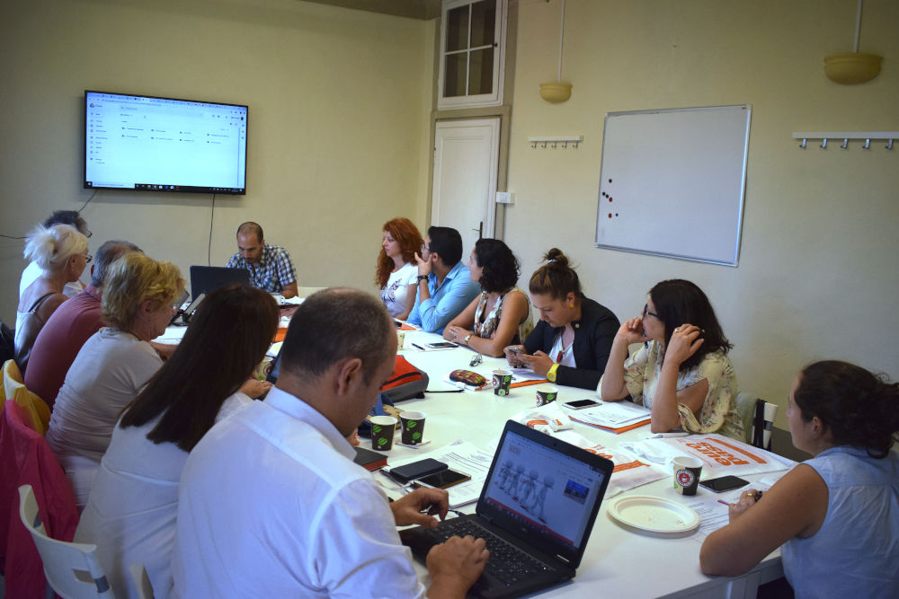 Iacopo and teachers in Florence, Italy