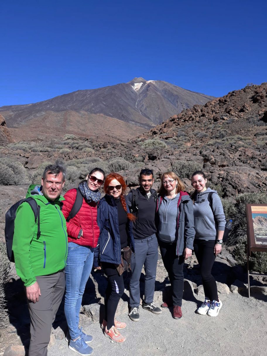 Some of the participants on Teide's slopes.